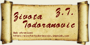 Života Todoranović vizit kartica